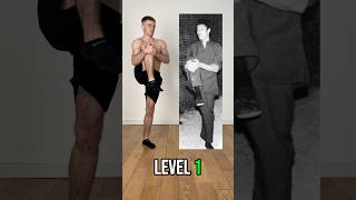 Bruce Lee skills from level 1 to 10 🐉 flexibility mobility training workout gym exercise wtf [upl. by Ashbey]