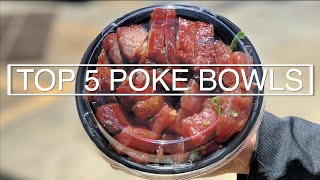 Top 5 Poke Bowls In Oahu Hawaii [upl. by Icul864]