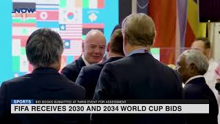 FIFA Receives 2030 and 2034 World Cup Bids [upl. by Eidroj]