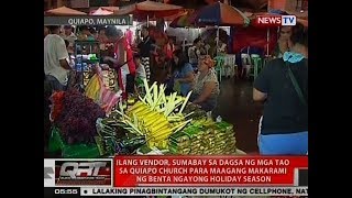 Ilang vendor sumabay sa dagsa ng mga tao sa Quiapo Church para maagang makarami ng benta [upl. by Chapin]