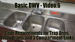 Basic DWV  Video6 Code Requirements for Trap Arms Floor Drains and Triple Sinks [upl. by Annodas]