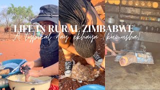 LIFE IN RURAL ZIMBABWE  A TYPICAL DAY EKHAYA KUMUSHA  ZIMBABWEAN YOUTUBER roadto1k [upl. by Holtorf]