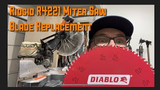 Ridgid R4221 Miter Saw Blade Replacement [upl. by Mariken]