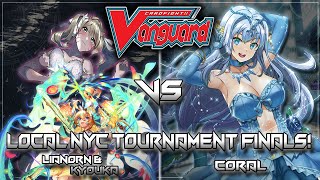 101024 NYC Cardfight Vanguard Standard Tourney Final Rounds LianornKyouka VS Coral [upl. by Gnet]