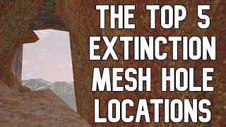 Ark Top 5 Extinction Mesh Rat Holes amp Base Locations for PvP  ARK Survival Evolved [upl. by Vashtee]