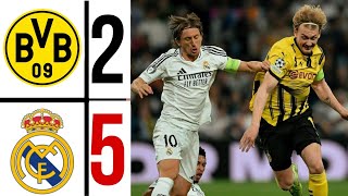 Dortmund vs Real Madrid 25 vinicius Jr hattrick EXTENDED HIGHLIGHTS CHAMPIONS LEAGUE 2025 [upl. by Earlie585]