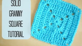 CROCHET How to crochet a solid granny square for beginners  Bella Coco [upl. by Mosora108]