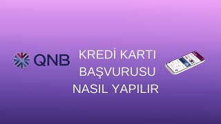 Qnb Kredi Kartı Başvurusu Nasıl Yapılır [upl. by Eniamahs]