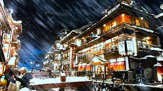 Visiting Japan’s Famous Snow Village  Ginzan Onsen 🇯🇵 [upl. by Betthezul]