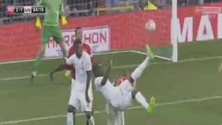 Christian Benteke Amazing Volley Goal  Manchester United vs Liverpool 31 September 2015 [upl. by Lim116]