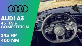 2023 Audi A3 45 TFSIe Competition PHEV Mythos Black  POV Test Drive [upl. by Nylatsirk746]