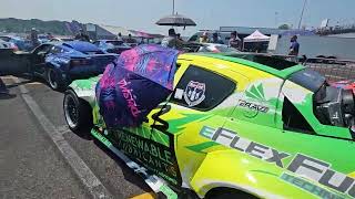 Formula Drift New Jersey Englishtown Raceway  top32 grid at burnout box pro 1 car lineup [upl. by Hannej]