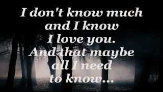 DONT KNOW MUCH Lyrics  LINDA RONSTADT  AARON NEVILLE [upl. by Veal450]