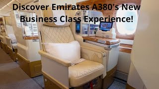 Experience the LUXURY of Emirates A380 New Business Class [upl. by Nahrut]