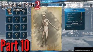 Attack On Titan 2 Playthrough Part 10 Titan Research Base Established amp A Traitor [upl. by Ecire93]