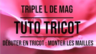 Tuto  DEBUTER EN TRICOT  MONTER DES MAILLES [upl. by Rhynd]