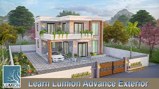 Lumion Exterior Realistic Rendering Lumion day view lighting and fx setting 3ds max sketchup [upl. by Auqinom]