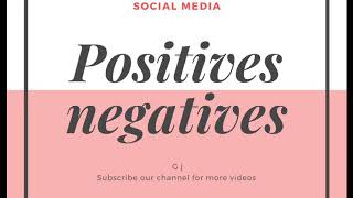 Positive And Negative Effects Of Social Media  Social Media And It’s Benefits And Demerits  G j [upl. by Ainaled]