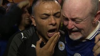 Leicester City fans cheer and sob after Premier League win [upl. by Mackoff48]