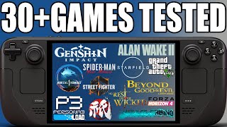 Steam Deck 30 GAMES TESTED [upl. by Yllet]