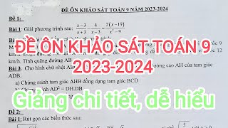 Đề thi khảo sát đầu năm toán 9 năm 20232024  Toán Thầy Tuân [upl. by Lednik]