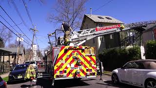 LAMBERTVILLE NEW JERSEY WORKING STRUCTURE FIRE 33021 HUNTERDON COUNTY ROWHOUSE FIRE [upl. by Ytissac]