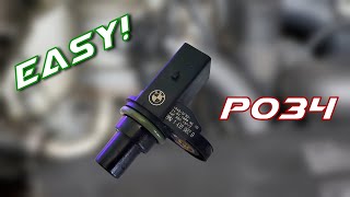 Camshaft potsition sensor EASY replacement e46 BMW m43 engine code P034 [upl. by Sredna]