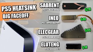 PS5 Heatsink FaceOff  Sabrent PS5 vs Elecgear vs Eluteng vs INEO PS5 Copper Heatpipe Comparison [upl. by Delinda]