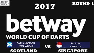 World Cup of Darts 2017 HD 1080p  Round 1 7of16 Scotland vs Singapore [upl. by Easton672]