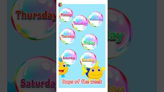 learn days of the week with bubbles nurseryrhymes staylittlechannel kindergarten [upl. by Muirhead]