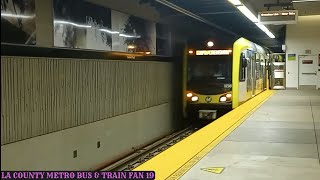 LACMTA METRO K LINE TRAIN ARRIVING amp DEPARTING FROM LEIMERT PARK STATION [upl. by Eden]