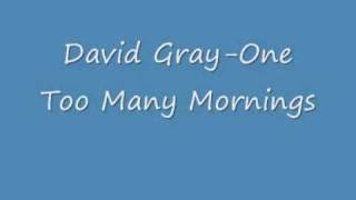 David Gray One Too Many Mornings [upl. by Adnofal]