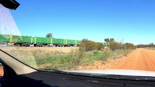 Following Aurizon Tronox loaded mineral sands as it climbs the grade at BUNGULLA 3082024 [upl. by Aramoj]