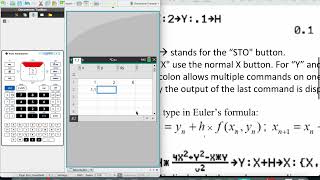 Eulers Method TI Nspire [upl. by Ahsinav836]