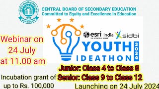 Youth Ideathon 💡 Complete Details Classes 4 to 12 CBSE Orientation How to get an idea [upl. by Abbotsun]