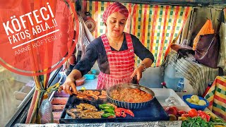 KÖFTECİ FATOŞ ABLA 40 YILLIK ANNE KÖFTESİ  EFSANE SOKAK LEZZETLERİ  Turkish Street Food [upl. by Travax]