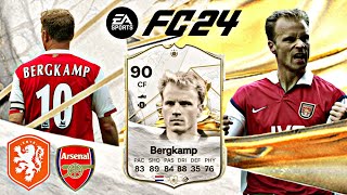 THE FLYING DUTCHMAN 😍 🇳🇱  ICON DENNIS BERGKAMP PLAYER REVIEW EAFC 24 RTG 5 [upl. by Suchta]