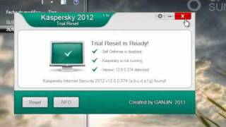 kaspersky 2012 solucion al reset con llave [upl. by Leuqer]