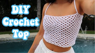 Fishnet Crochet Top ⏐ Beginner Friendly Crochet Tank Top [upl. by Rehm]