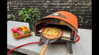 12 Inch Gas Pizza Oven With Ushape Fire Row Burning [upl. by Aneleairam]