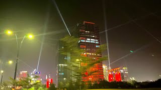 Gift cityvibrant Gujarat 2024Gift city 2024 updatelight decorationsevent decorations vibrante [upl. by Ellesor]