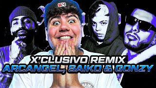 MI REACCIÓN a X’CLUSIVO REMIX  GONZY SAIKO ARCANGEL Official Video [upl. by Necila]