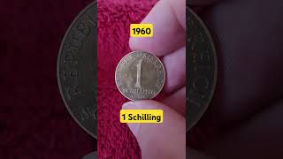 1960 1 Schilling from Austria Edelweiss on the reverse coins oldcoins austria [upl. by Mendelsohn]