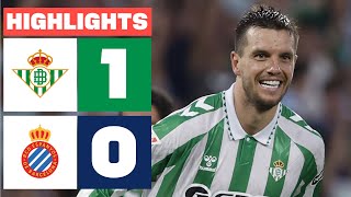 REAL BETIS 1  0 RCD ESPANYOL  RESUMEN LALIGA EA SPORTS [upl. by Lenaj]