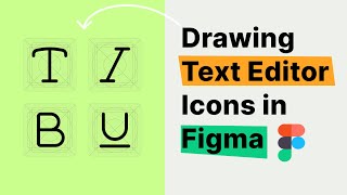 How to Draw Text Editor Icons in Figma  figmatutorial [upl. by Melitta854]