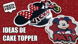 Ideas para realizar un CAKE TOPPER de MICKEY Y MINNIE MOUSE [upl. by Anen103]