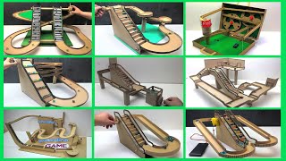 TOP 10 Marble Run with escalator out of cardboard [upl. by Wartow307]