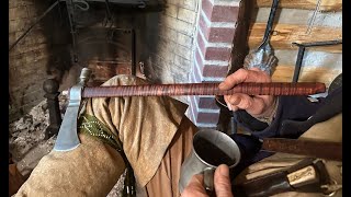 Finishing the Pipe Tomahawk  1700s  HISTORY  BLACKSMITHING [upl. by Nahraf]