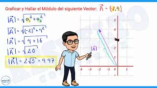 Explicación Entendible de Como Hallar el Modulo de un Vector y Graficar paso a paso gv4 [upl. by Garbers800]