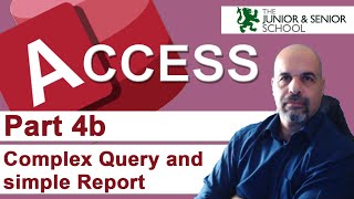 Part 4B Complex Query and simple Report Microsoft Access Cambridge IGCSE ICT 0417 [upl. by Tamma]